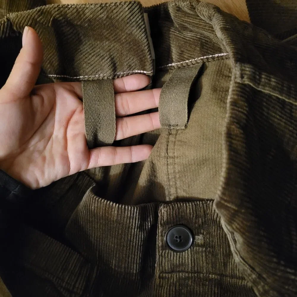 Anthropologie Maeve The Colette Wide Leg Velvet Corduroy Brown Pants 34 Women's - Picture 9 of 15